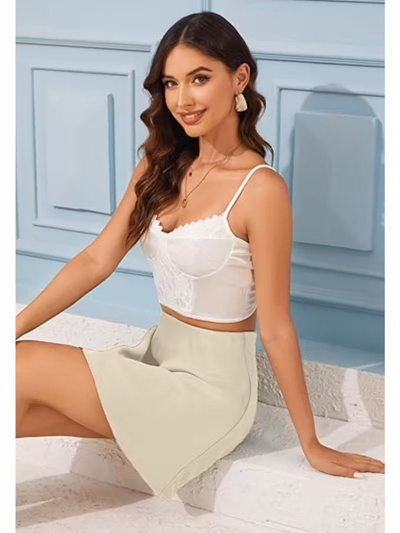  Elegant High-Waisted Mini Skirt 