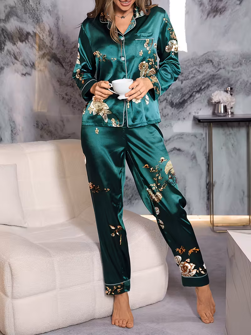 Elegant Satin Pajama Set