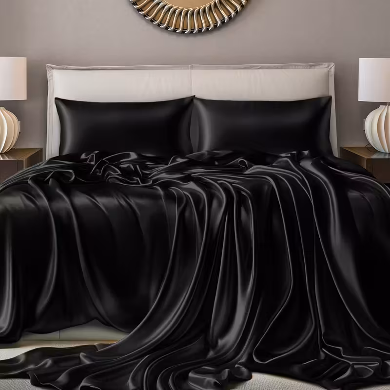Satin Bed Sheet Set - Soft & Silky