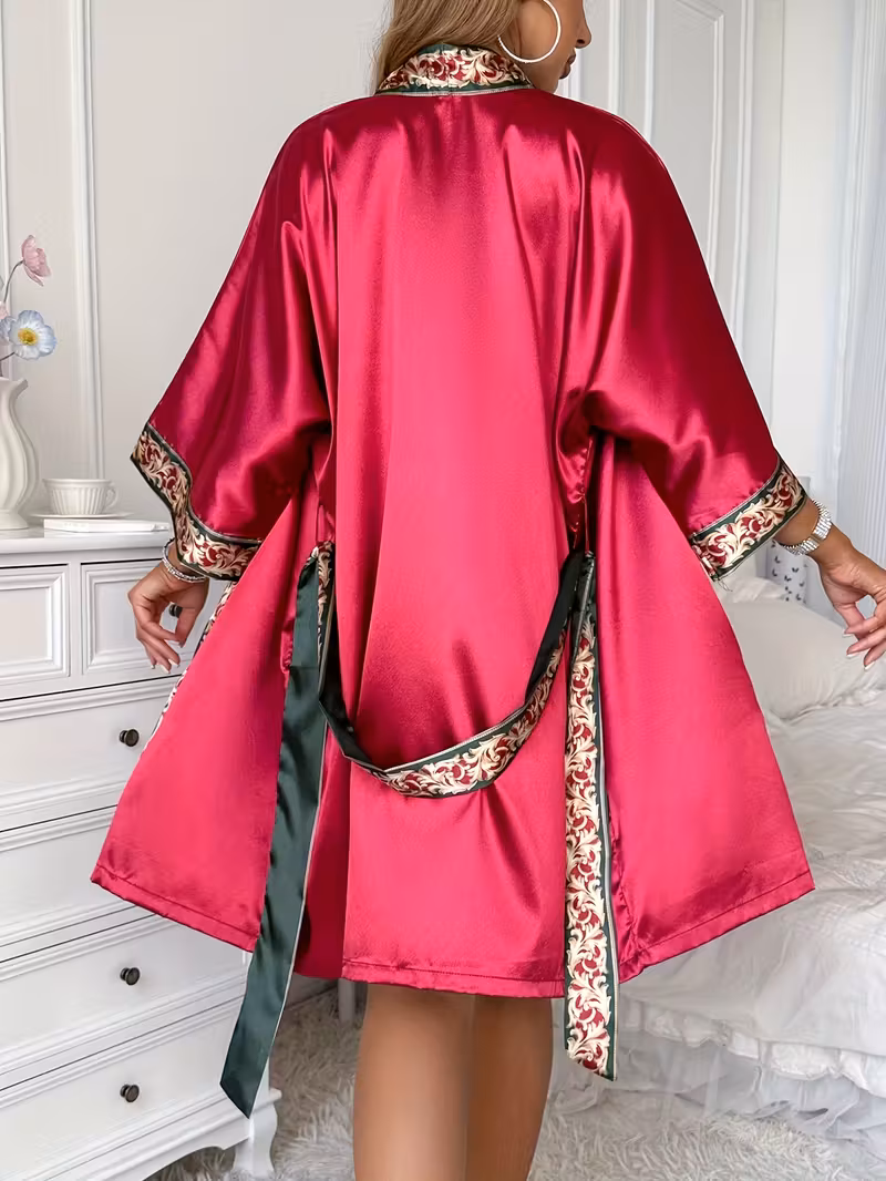 Strap & Backless Robe Set 