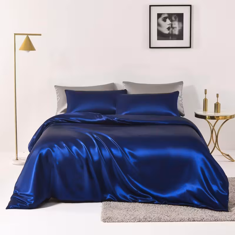 4pcs Satin Sheet Queen Sheet Set