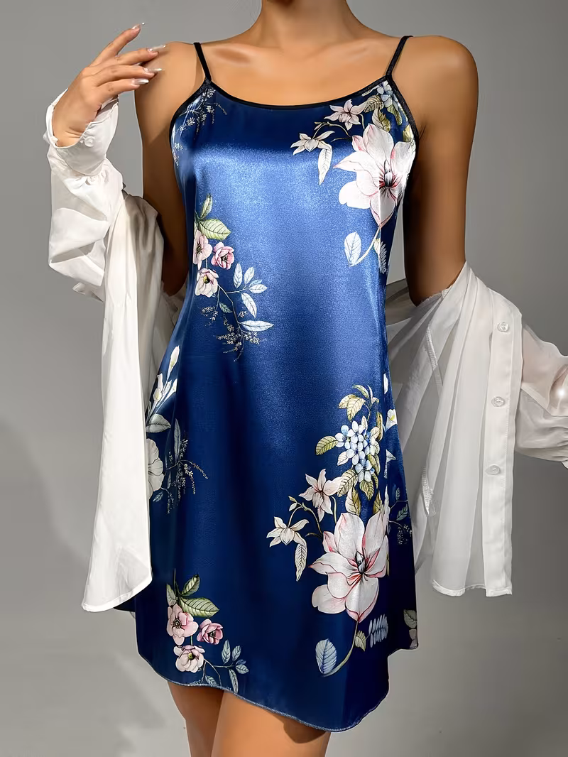 Navy Blue Slip Dress
